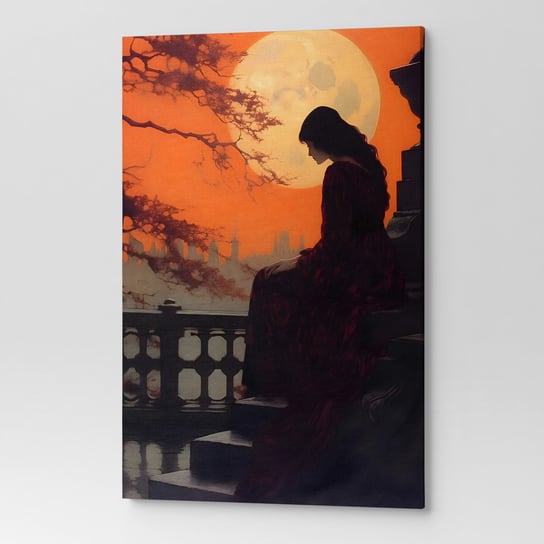 Obraz na płótnie ścianę salon sypialnia NATURA POMARAŃCZOWY ART00189 30X40 Wave Print