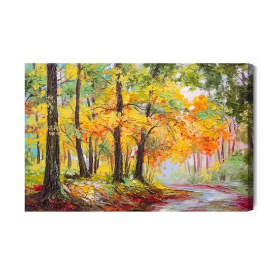 Obraz Na Płótnie Ścieżka W Jesiennym Lesie 3D 30x20 Inna marka