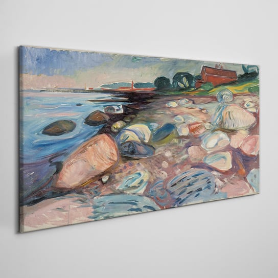 Obraz Na Płótnie Shore z red house Munch 100x50 cm Coloray