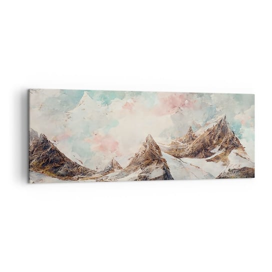 Obraz na płótnie - Skalne ostrza - 140x50cm - Pejzaż Góry Sztuka - Nowoczesny Canvas obraz do salonu do sypialni ARTTOR ARTTOR