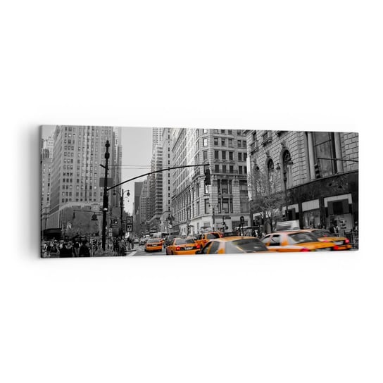 Obraz na płótnie - Słońca wielkiego miasta - 140x50cm - Miasto Nowy Jork Manhattan - Nowoczesny Canvas obraz do salonu do sypialni ARTTOR ARTTOR