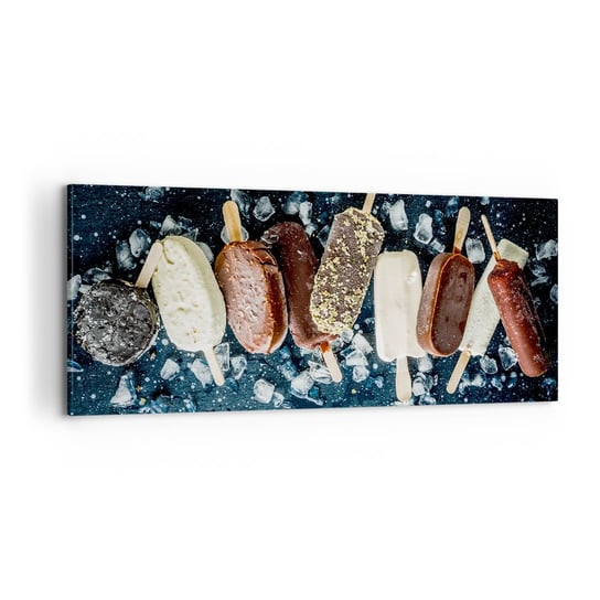 Obraz na płótnie - Smak gorącego lata - 100x40cm - Lody Gastronomia Jedzenie - Nowoczesny foto obraz w ramie do salonu do sypialni ARTTOR ARTTOR