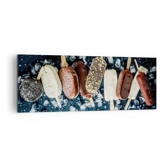 Obraz na płótnie - Smak gorącego lata - 140x50cm - Lody Gastronomia Jedzenie - Nowoczesny Canvas obraz do salonu do sypialni ARTTOR ARTTOR