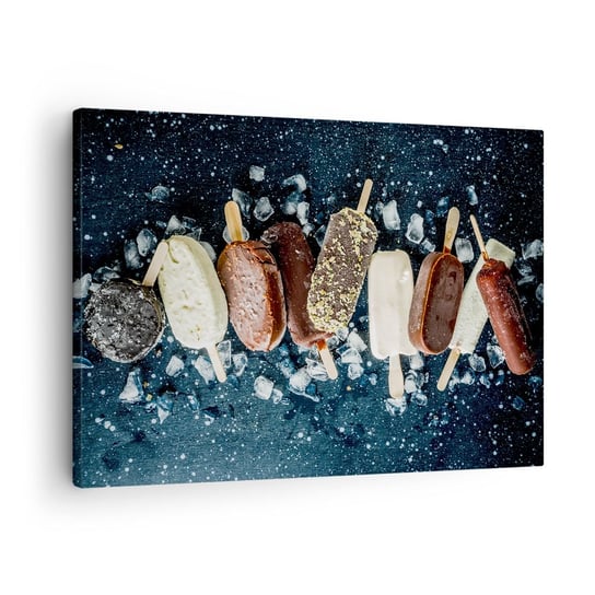 Obraz na płótnie - Smak gorącego lata - 70x50cm - Lody Gastronomia Jedzenie - Nowoczesny Canvas obraz do salonu do sypialni ARTTOR ARTTOR