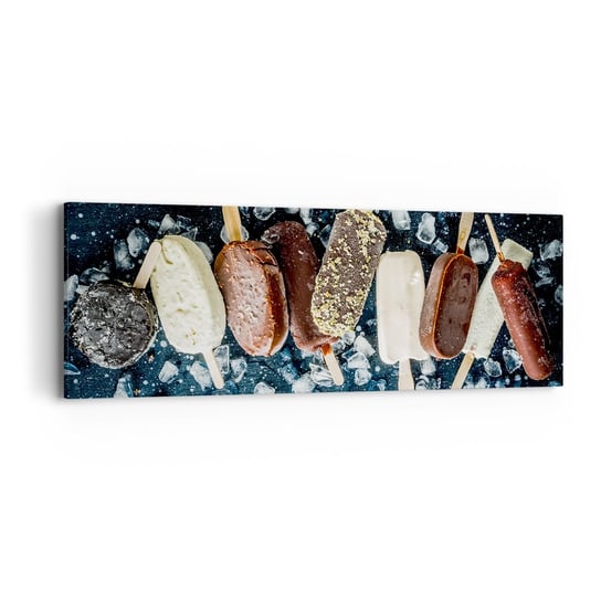 Obraz na płótnie - Smak gorącego lata - 90x30cm - Lody Gastronomia Jedzenie - Nowoczesny Canvas obraz do salonu do sypialni ARTTOR ARTTOR