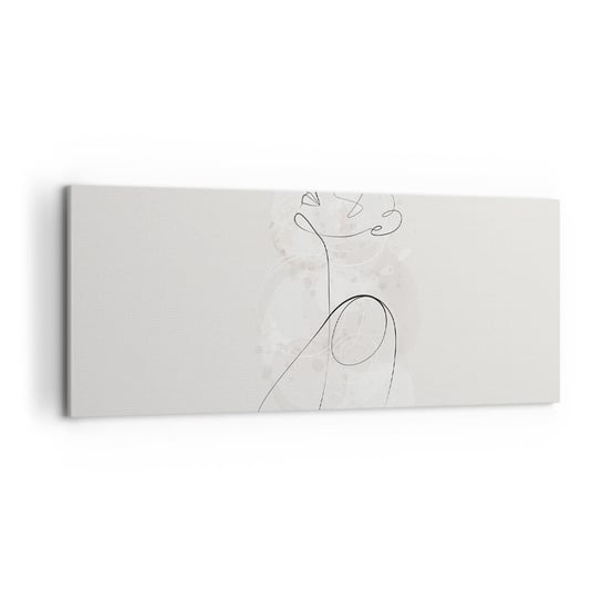 Obraz na płótnie - Spirala piękna - 120x50cm - Grafika Kobieta Sztuka - Nowoczesny obraz na ścianę do salonu do sypialni ARTTOR ARTTOR