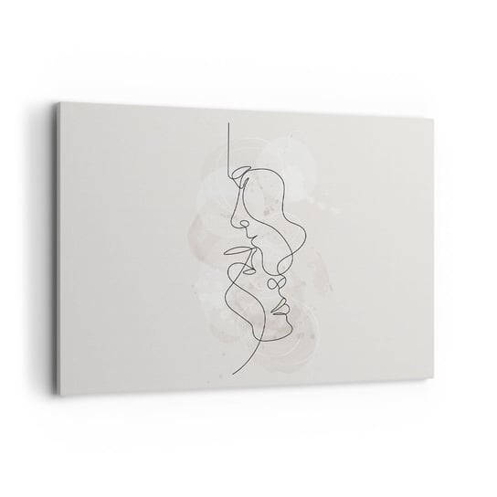 Obraz na płótnie - Splątani w uścisku - 100x70cm - Abstrakcja Mężczyzna Kobieta - Nowoczesny foto obraz w ramie do salonu do sypialni ARTTOR ARTTOR