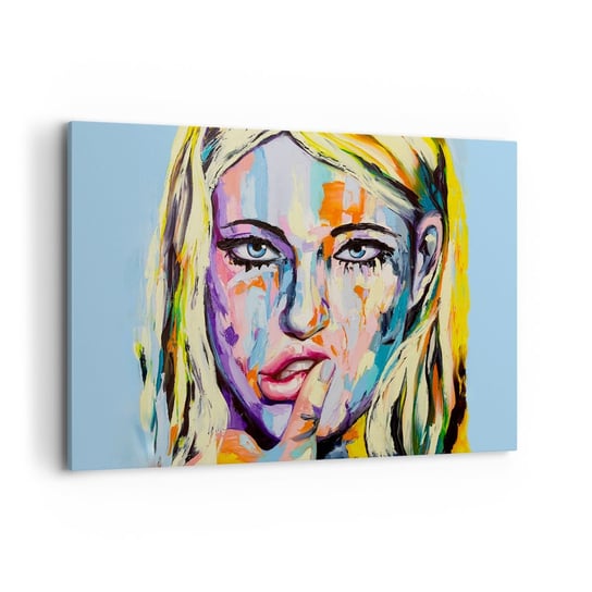 Obraz na płótnie - Spójrz jej prosto w oczy - 120x80cm - Kobieta Portret Kobiety Dziewczyna - Nowoczesny obraz na ścianę do salonu do sypialni ARTTOR ARTTOR
