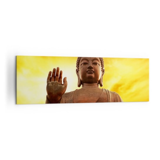 Obraz na płótnie - Spokój świata - 160x50cm - Budda Religia Sztuka - Nowoczesny foto obraz w ramie do salonu do sypialni ARTTOR ARTTOR