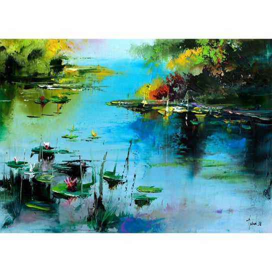 Obraz na płótnie, STAW, 50x70 cm Art-Canvas