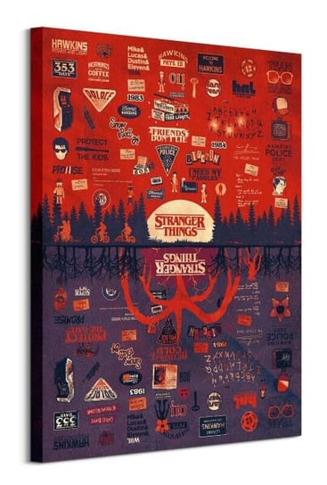Obraz na płótnie Stranger Things The Upside Down obrazy na ścianę do salonu 60x80 cm Stranger Things