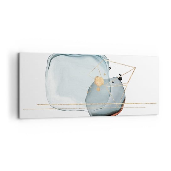 Obraz na płótnie - Studium kropli - 120x50cm - Kropla Wody Abstrakcja Minimalizm - Nowoczesny obraz na ścianę do salonu do sypialni ARTTOR ARTTOR