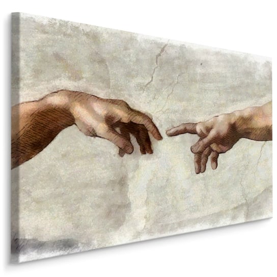 Obraz Na Płótnie Stworzenie ADAMA Fresk 3D Dłonie Reprodukcja Sztuka 120x80 Muralo