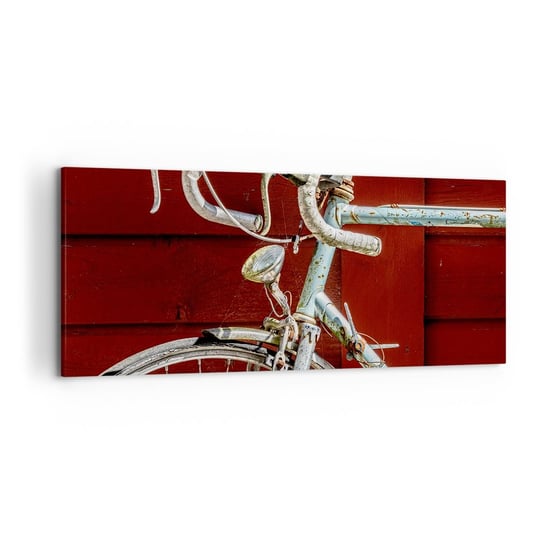 Obraz na płótnie - Stworzony do zwycięstw - 120x50cm - Rower Retro Kolarstwo - Nowoczesny obraz na ścianę do salonu do sypialni ARTTOR ARTTOR