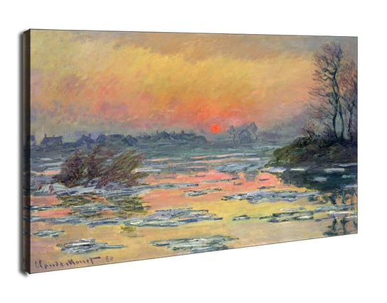 Obraz na płótnie Sunset on the Seine in Winter, Claude Monet, 120x90 cm Galeria Plakatu