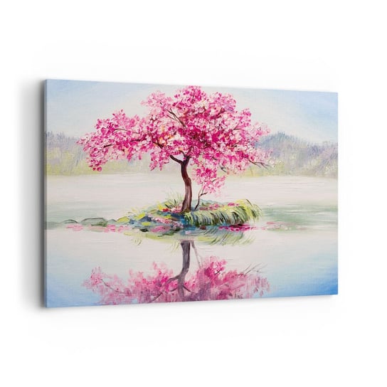Obraz na płótnie - Święto wiosny - 120x80cm - Sztuka Drzewo Krajobraz - Nowoczesny obraz na ścianę do salonu do sypialni ARTTOR ARTTOR