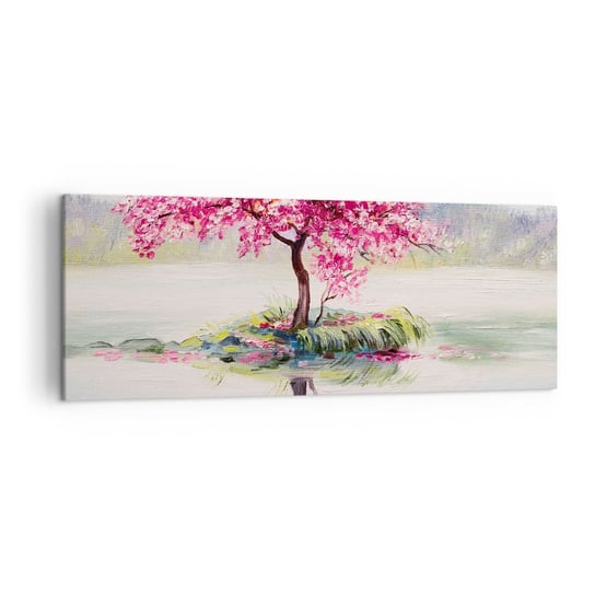 Obraz na płótnie - Święto wiosny - 140x50cm - Sztuka Drzewo Krajobraz - Nowoczesny Canvas obraz do salonu do sypialni ARTTOR ARTTOR