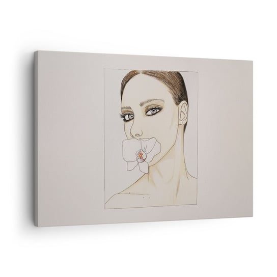 Obraz na płótnie - Symbol elegancji i piękna - 70x50cm - Abstrakcja Sztuka Kobieta - Nowoczesny Canvas obraz do salonu do sypialni ARTTOR ARTTOR