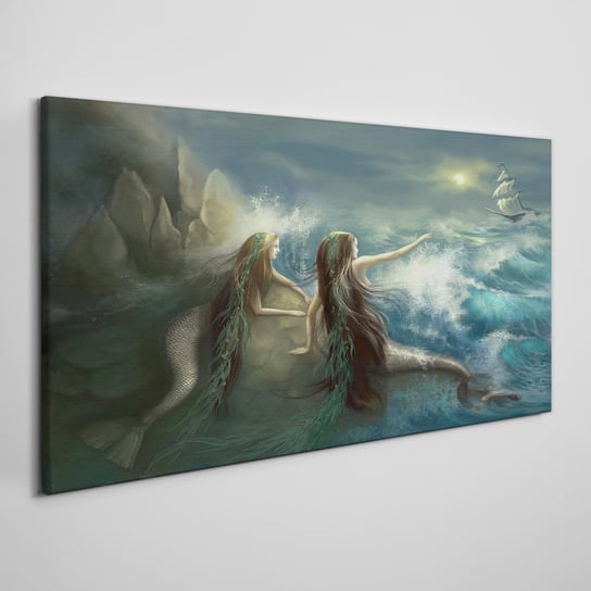Obraz Na Płótnie Syreny ocean statek burza 100x50 Coloray