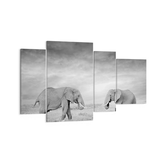 Obraz na płótnie - Szare jest piękne - 120x70 cm - Obraz nowoczesny - Słoń, Zwierzęta, Safari, Afryka, Natura - DL120x70-4186 ARTTOR