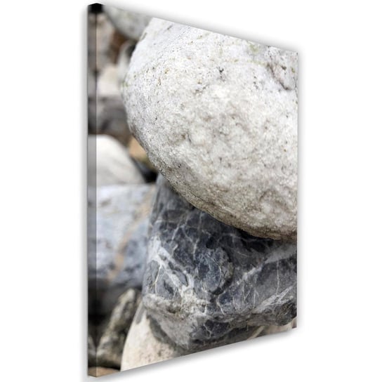 Obraz na płótnie, szare kamienie, 80x120 cm Feeby