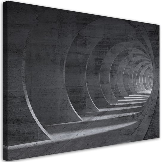 Obraz Na Płótnie, Szary Tunel 3D - 100X70 Pozostali producenci