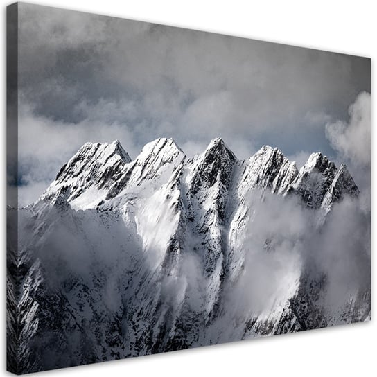 Obraz na płótnie, Szczyt góry zimą - 100x70 Inna marka