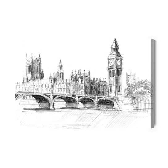 Obraz Na Płótnie Szkic Londyńskiej Panoramy 120x80 NC Inna marka