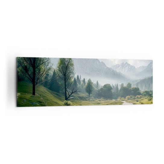 Obraz na płótnie - Tam i z powrotem - 160x50cm - Krajobraz Górski Rzeka Las - Nowoczesny foto obraz w ramie do salonu do sypialni ARTTOR ARTTOR