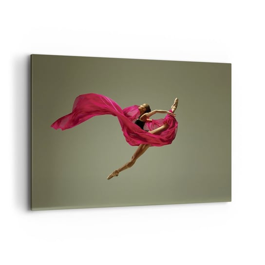 Obraz na płótnie - Tańczący płomień - 100x70cm - Tancerka Baletnica Balet - Nowoczesny foto obraz w ramie do salonu do sypialni ARTTOR ARTTOR