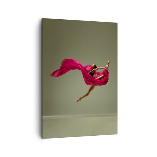Obraz na płótnie - Tańczący płomień - 50x70cm - Tancerka Baletnica Balet - Nowoczesny Canvas obraz do salonu do sypialni ARTTOR ARTTOR