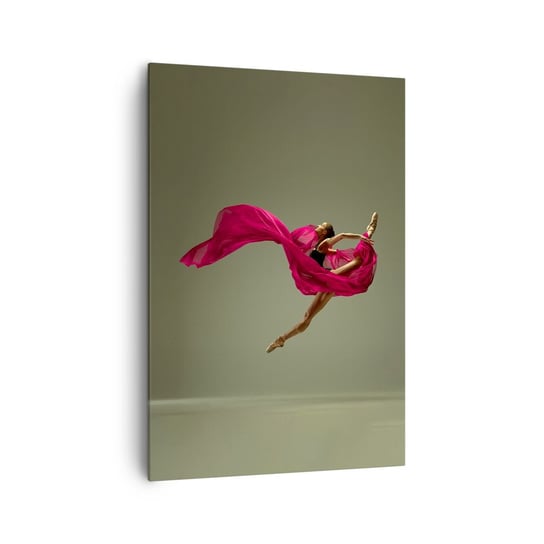 Obraz na płótnie - Tańczący płomień - 70x100cm - Tancerka Baletnica Balet - Nowoczesny foto obraz w ramie do salonu do sypialni ARTTOR ARTTOR