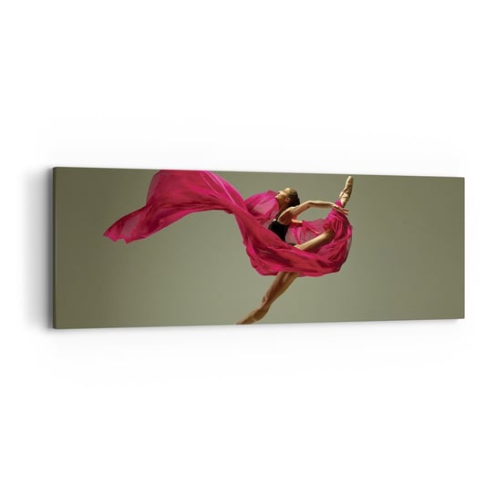 Obraz na płótnie - Tańczący płomień - 90x30cm - Tancerka Baletnica Balet - Nowoczesny Canvas obraz do salonu do sypialni ARTTOR ARTTOR