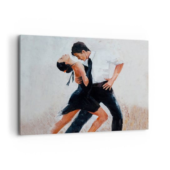 Obraz na płótnie - Tango mych marzeń i snów - 100x70cm - Abstrakcja Taniec Tango - Nowoczesny foto obraz w ramie do salonu do sypialni ARTTOR ARTTOR
