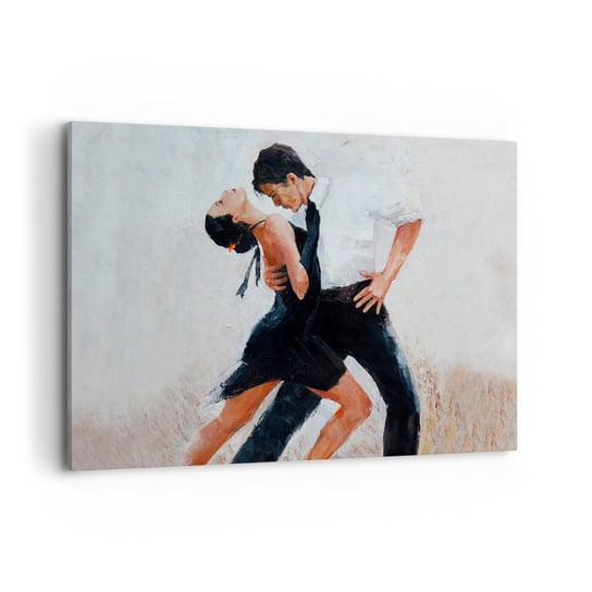 Obraz na płótnie - Tango mych marzeń i snów - 120x80cm - Abstrakcja Taniec Tango - Nowoczesny obraz na ścianę do salonu do sypialni ARTTOR ARTTOR