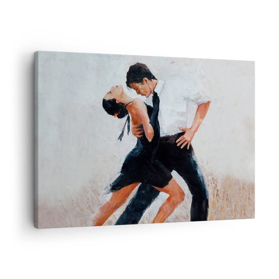 Obraz na płótnie - Tango mych marzeń i snów - 70x50cm - Abstrakcja Taniec Tango - Nowoczesny Canvas obraz do salonu do sypialni ARTTOR ARTTOR