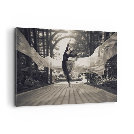 Obraz na płótnie - Taniec ducha ogrodu - 120x80cm - Baletnica Taniec Balet - Nowoczesny obraz na ścianę do salonu do sypialni ARTTOR ARTTOR