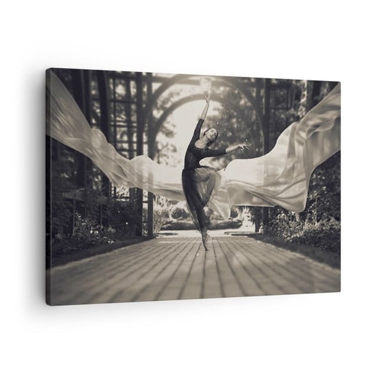 Obraz na płótnie - Taniec ducha ogrodu - 70x50cm - Baletnica Taniec Balet - Nowoczesny Canvas obraz do salonu do sypialni ARTTOR ARTTOR