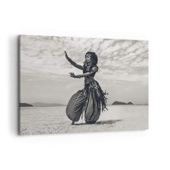 Obraz na płótnie - Taniec południowych wysp - 100x70cm - Tancerka Indie Orient - Nowoczesny foto obraz w ramie do salonu do sypialni ARTTOR ARTTOR