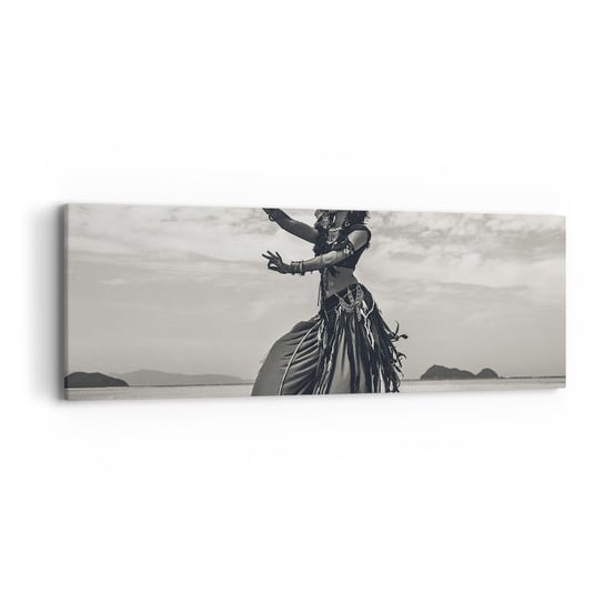 Obraz na płótnie - Taniec południowych wysp - 90x30cm - Tancerka Indie Orient - Nowoczesny Canvas obraz do salonu do sypialni ARTTOR ARTTOR