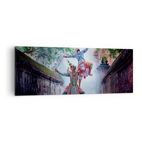 Obraz na płótnie - Taniec zabójczo piękny - 140x50cm - Azja Taniec Tajski Tajlandia - Nowoczesny Canvas obraz do salonu do sypialni ARTTOR ARTTOR