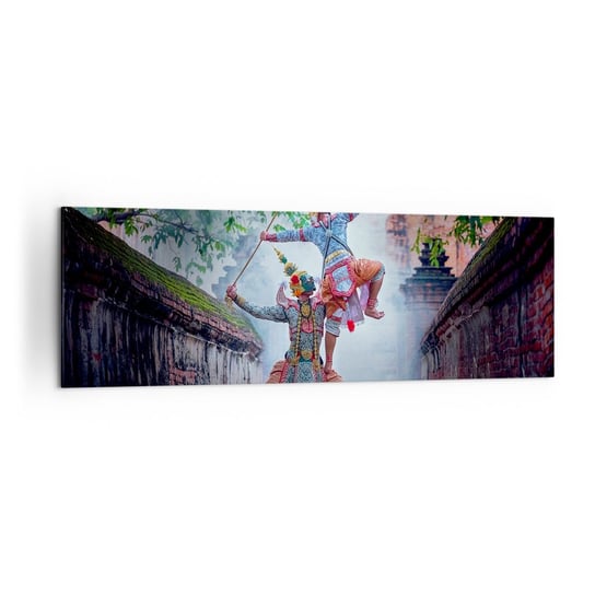 Obraz na płótnie - Taniec zabójczo piękny - 160x50cm - Azja Taniec Tajski Tajlandia - Nowoczesny foto obraz w ramie do salonu do sypialni ARTTOR ARTTOR
