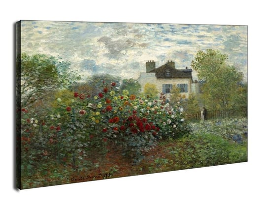 Obraz na płótnie The Artist&rsquo;s Garden in Argenteuil (A Corner of the Garden with Dahlias), Claude Monet, 100x70 cm Galeria Plakatu