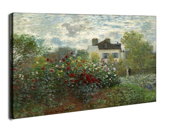 Obraz na płótnie The Artist&rsquo;s Garden in Argenteuil (A Corner of the Garden with Dahlias), Claude Monet, 90x60 cm Galeria Plakatu