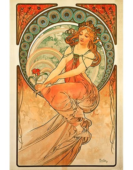 Obraz na płótnie The Arts Painting - Alfons Mucha 70x45 Fedkolor