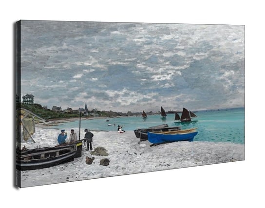 Obraz na płótnie The beach at sainte adresse google art project, Claude Monet, 120x90 cm Galeria Plakatu