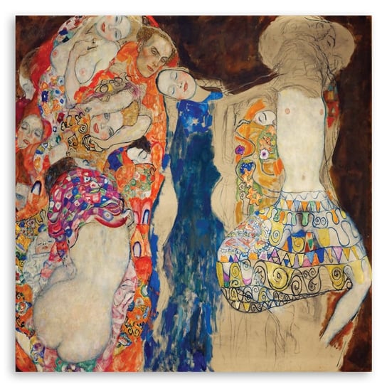 Obraz na płótnie The Bride - Gustav Klimt 90x90 Legendarte