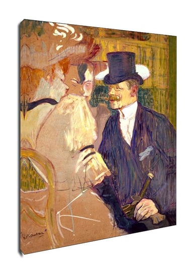 Obraz na płótnie The Englishman (William Tom Warrener, 1861–1934) at the Moulin Rouge, Henri de Toulouse-Lautrec, 30x40 cm Galeria Plakatu