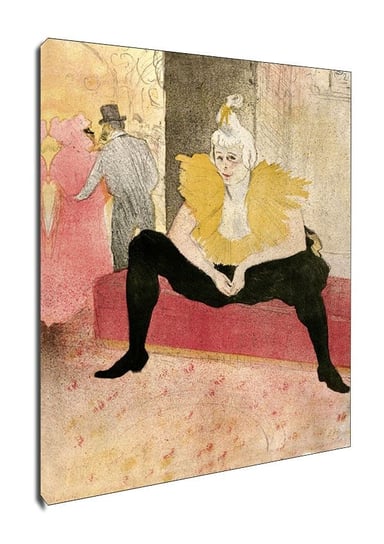 Obraz na płótnie The Seated Clowness (Mademoiselle Cha u ka o) (from the series Elles), Henri de Toulouse-Lautrec, 20x30 cm Galeria Plakatu