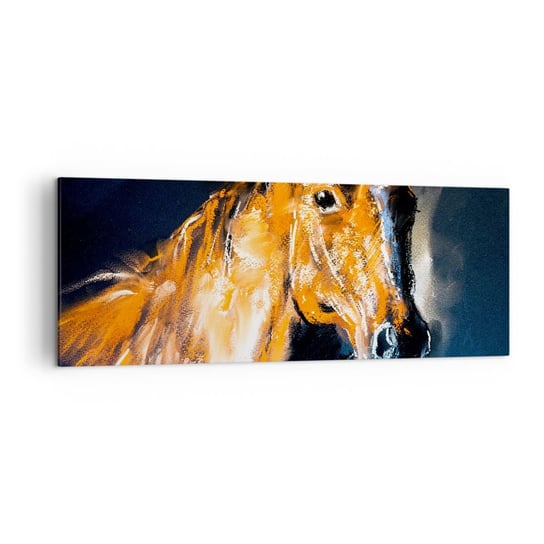 Obraz na płótnie - To co, jedziesz? - 140x50cm - Zwierzęta Koń Klacz - Nowoczesny Canvas obraz do salonu do sypialni ARTTOR ARTTOR